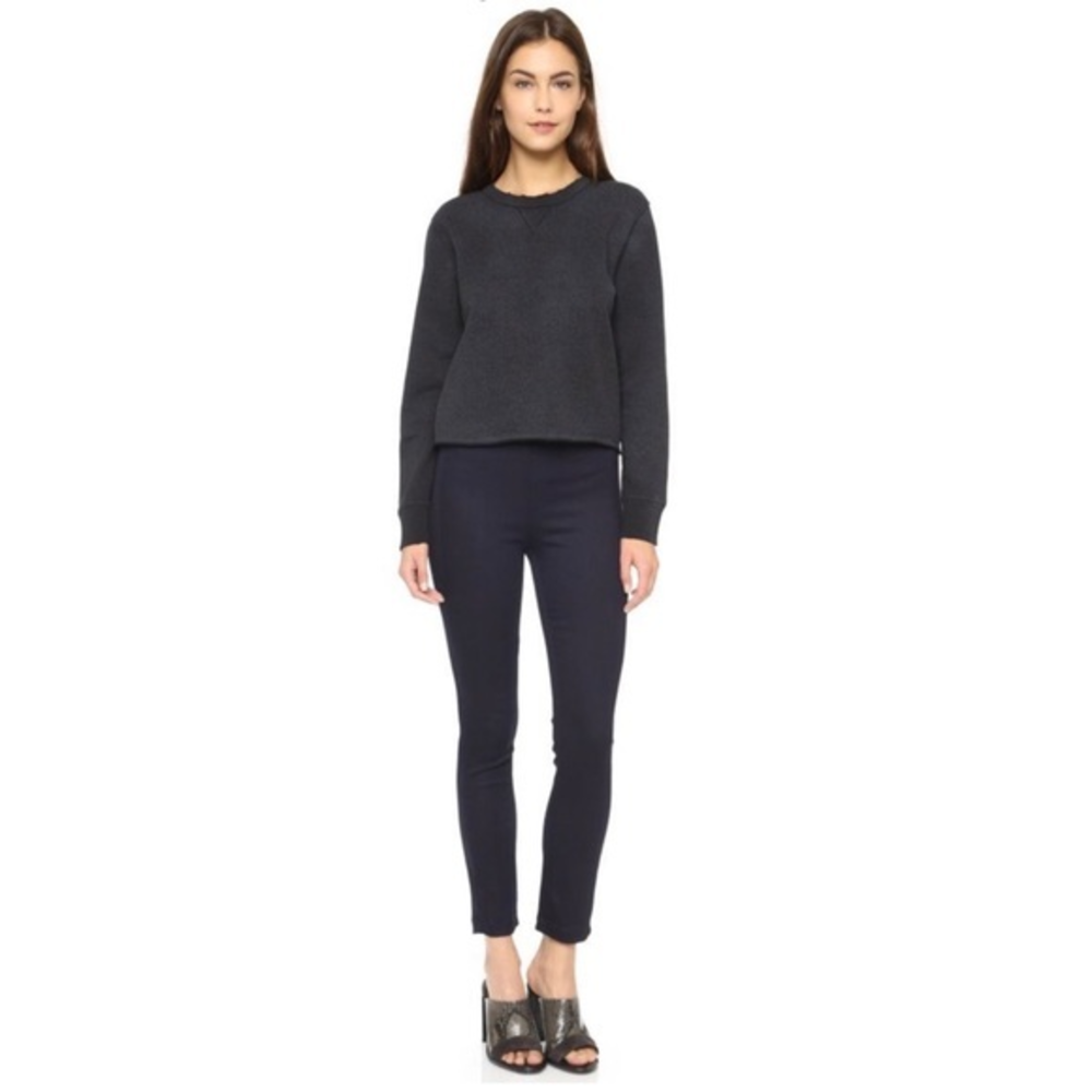 rag & bone Georgie Indigo Blue Crop High Rise Skinny Denim Pull On Pants‎ • 2